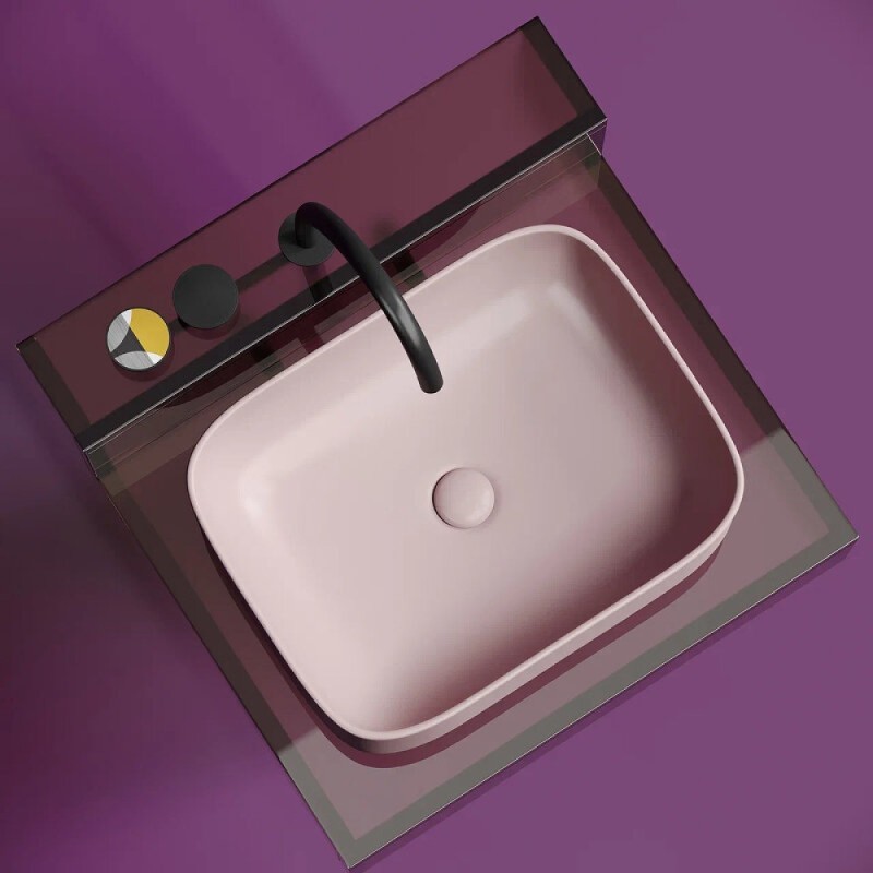 Раковина Ceramicanova Element CN6052MP, 50 см, сантехфарфор, цвет розовый матовый