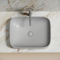 Раковина Ceramicanova Element CN6052MSG, 50 см, сантехфарфор, цвет серый матовый