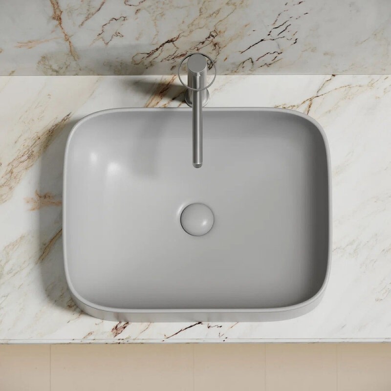 Раковина Ceramicanova Element CN6052MSG, 50 см, сантехфарфор, цвет серый матовый