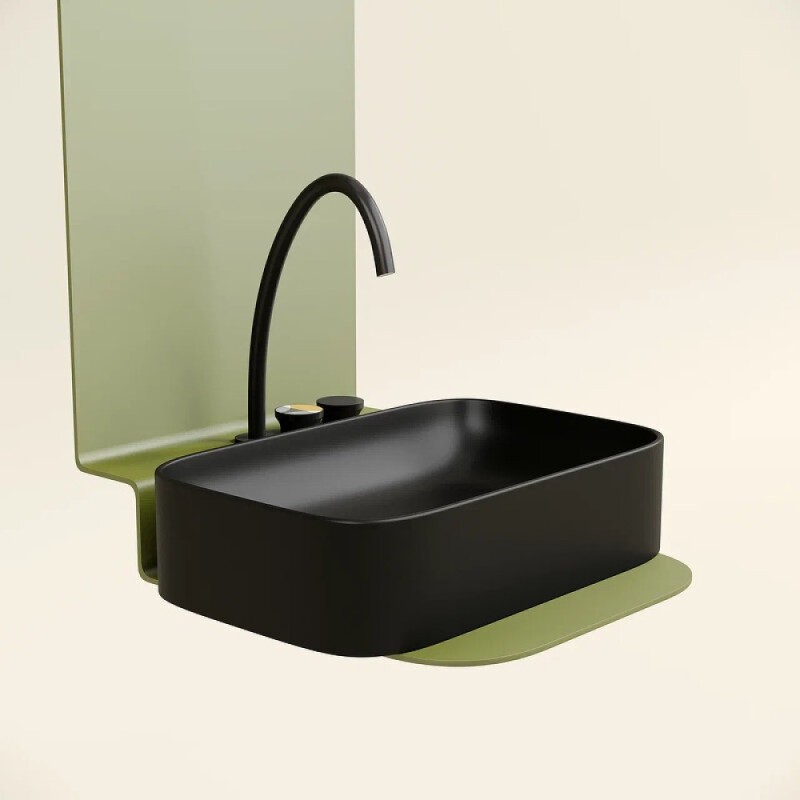 Раковина Ceramicanova Element CN6053MB, 60 см, сантехфарфор, цвет черный матовый