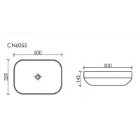 Раковина Ceramicanova Element CN6055, 50 см, сантехфарфор, цвет белый