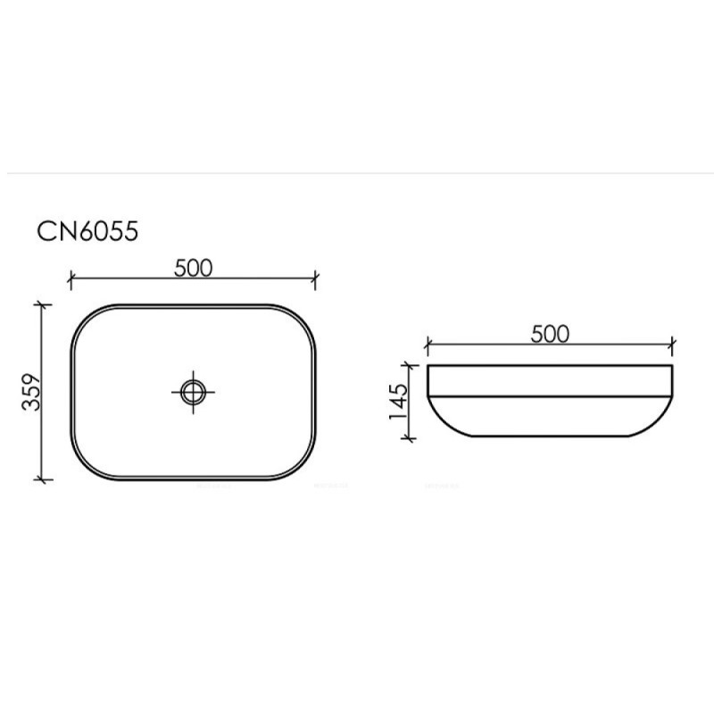 Раковина Ceramicanova Element CN6055, 50 см, сантехфарфор, цвет белый