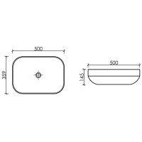 Раковина Ceramicanova Element CN6055MB, 50 см, сантехфарфор, цвет черный матовый