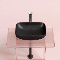 Раковина Ceramicanova Element CN6055MB, 50 см, сантехфарфор, цвет черный матовый