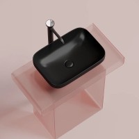 Раковина Ceramicanova Element CN6055MB, 50 см, сантехфарфор, цвет черный матовый