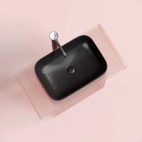 Раковина Ceramicanova Element CN6055MB, 50 см, сантехфарфор, цвет черный матовый