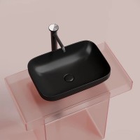 Раковина Ceramicanova Element CN6055MB, 50 см, сантехфарфор, цвет черный матовый