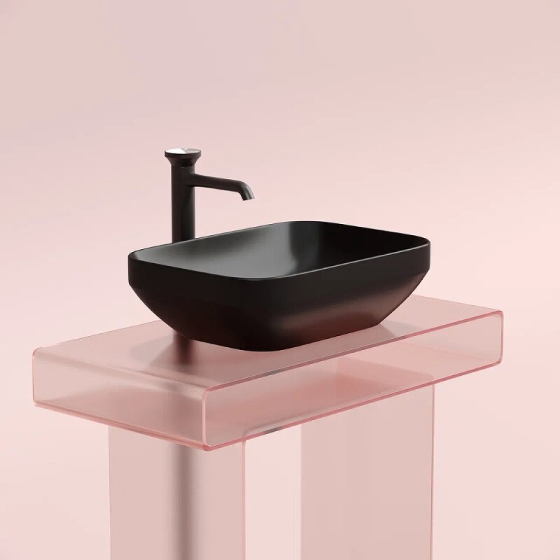 Раковина Ceramicanova Element CN6055MB, 50 см, сантехфарфор, цвет черный матовый