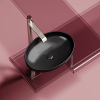 Раковина Ceramicanova Element CN6056MB, 50 см, сантехфарфор, цвет черный матовый