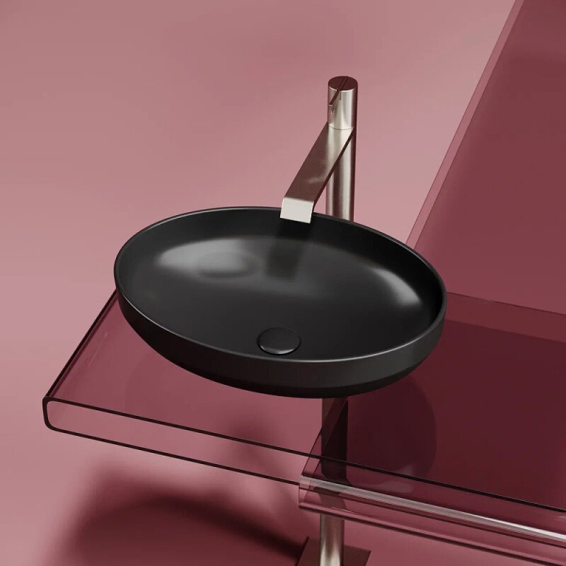 Раковина Ceramicanova Element CN6056MB, 50 см, сантехфарфор, цвет черный матовый