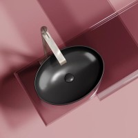 Раковина Ceramicanova Element CN6056MB, 50 см, сантехфарфор, цвет черный матовый