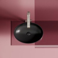 Раковина Ceramicanova Element CN6056MB, 50 см, сантехфарфор, цвет черный матовый
