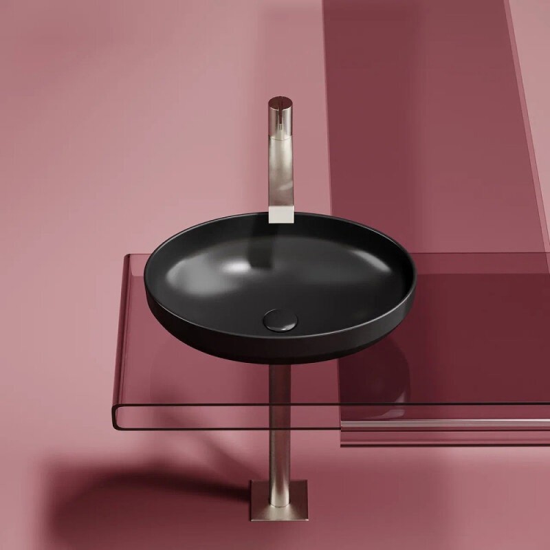 Раковина Ceramicanova Element CN6056MB, 50 см, сантехфарфор, цвет черный матовый