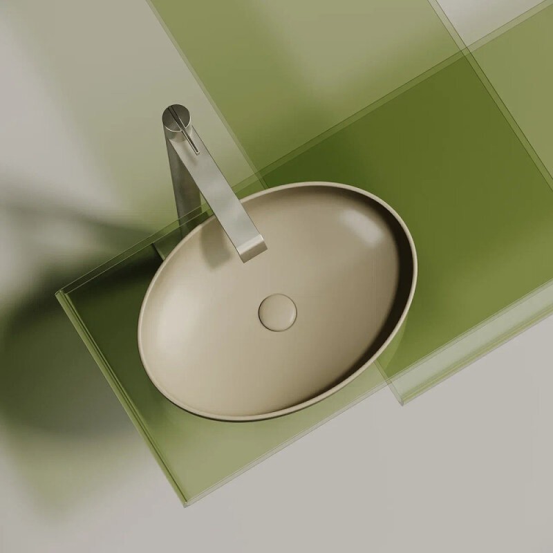 Раковина Ceramicanova Element CN6056MC, 50 см, сантехфарфор, цвет капучино матовый