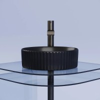 Раковина Ceramicanova Element CN6057MB, 36 см, сантехфарфор, цвет черный матовый