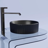 Раковина Ceramicanova Element CN6057MB, 36 см, сантехфарфор, цвет черный матовый