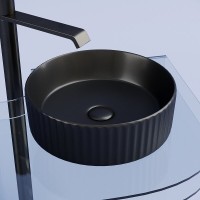 Раковина Ceramicanova Element CN6057MB, 36 см, сантехфарфор, цвет черный матовый
