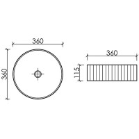 Раковина Ceramicanova Element CN6057MB, 36 см, сантехфарфор, цвет черный матовый