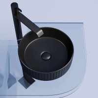 Раковина Ceramicanova Element CN6057MB, 36 см, сантехфарфор, цвет черный матовый