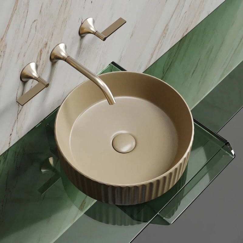 Раковина Ceramicanova Element CN6057MC, 36 см, сантехфарфор, цвет капучино матовый