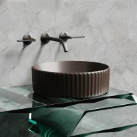 Раковина Ceramicanova Element CN6057MDB, 36 см, сантехфарфор, цвет темно-коричневый матовый