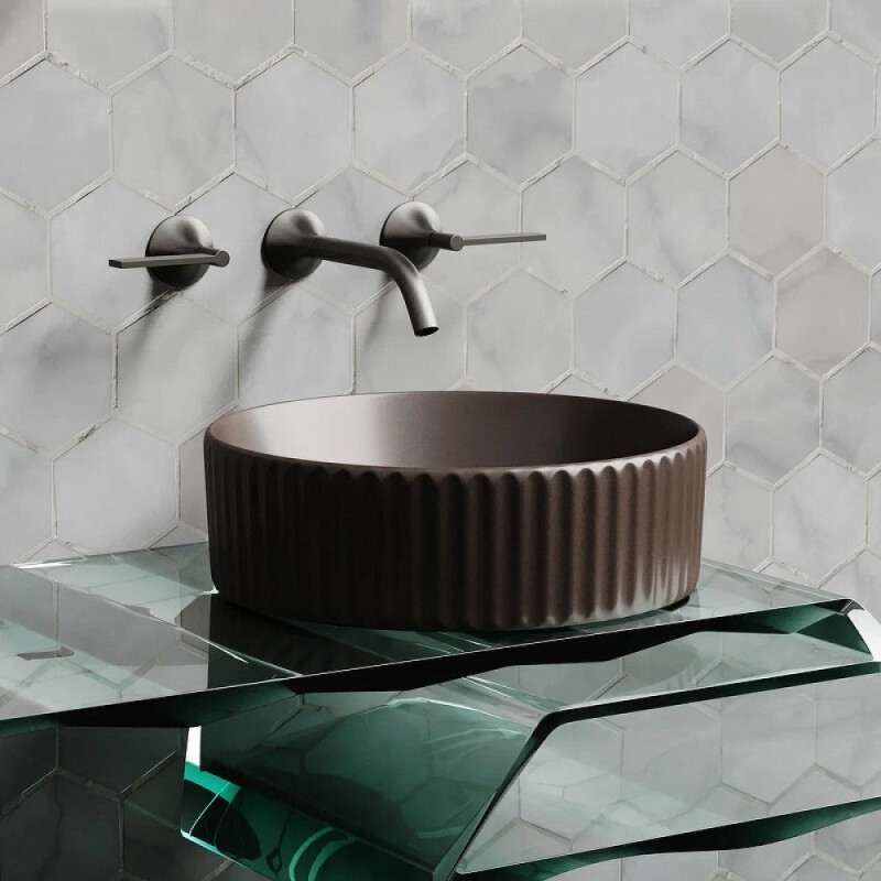 Раковина Ceramicanova Element CN6057MDB, 36 см, сантехфарфор, цвет темно-коричневый матовый
