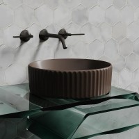 Раковина Ceramicanova Element CN6057MDB, 36 см, сантехфарфор, цвет темно-коричневый матовый