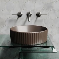 Раковина Ceramicanova Element CN6057MDB, 36 см, сантехфарфор, цвет темно-коричневый матовый
