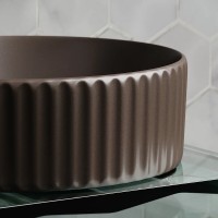 Раковина Ceramicanova Element CN6057MDB, 36 см, сантехфарфор, цвет темно-коричневый матовый