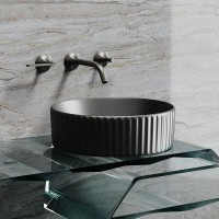 Раковина Ceramicanova Element CN6057MDH, 36 см, сантехфарфор, цвет темный антрацит матовый