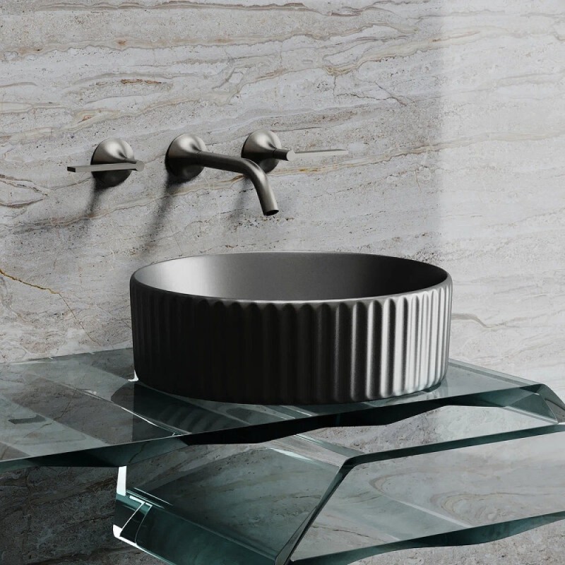 Раковина Ceramicanova Element CN6057MDH, 36 см, сантехфарфор, цвет темный антрацит матовый