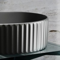 Раковина Ceramicanova Element CN6057MDH, 36 см, сантехфарфор, цвет темный антрацит матовый