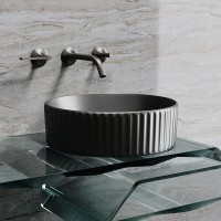 Раковина Ceramicanova Element CN6057MDH, 36 см, сантехфарфор, цвет темный антрацит матовый