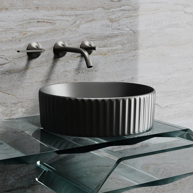 Раковина Ceramicanova Element CN6057MDH, 36 см, сантехфарфор, цвет темный антрацит матовый