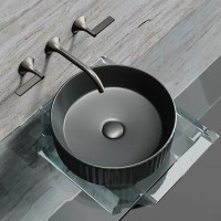 Раковина Ceramicanova Element CN6057MDH, 36 см, сантехфарфор, цвет темный антрацит матовый