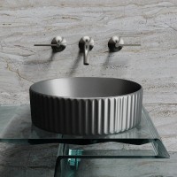 Раковина Ceramicanova Element CN6057MDH, 36 см, сантехфарфор, цвет темный антрацит матовый