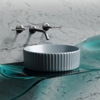 Раковина Ceramicanova Element CN6057MHL, 36 см, сантехфарфор, цвет серо-голубой матовый