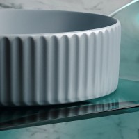 Раковина Ceramicanova Element CN6057MHL, 36 см, сантехфарфор, цвет серо-голубой матовый