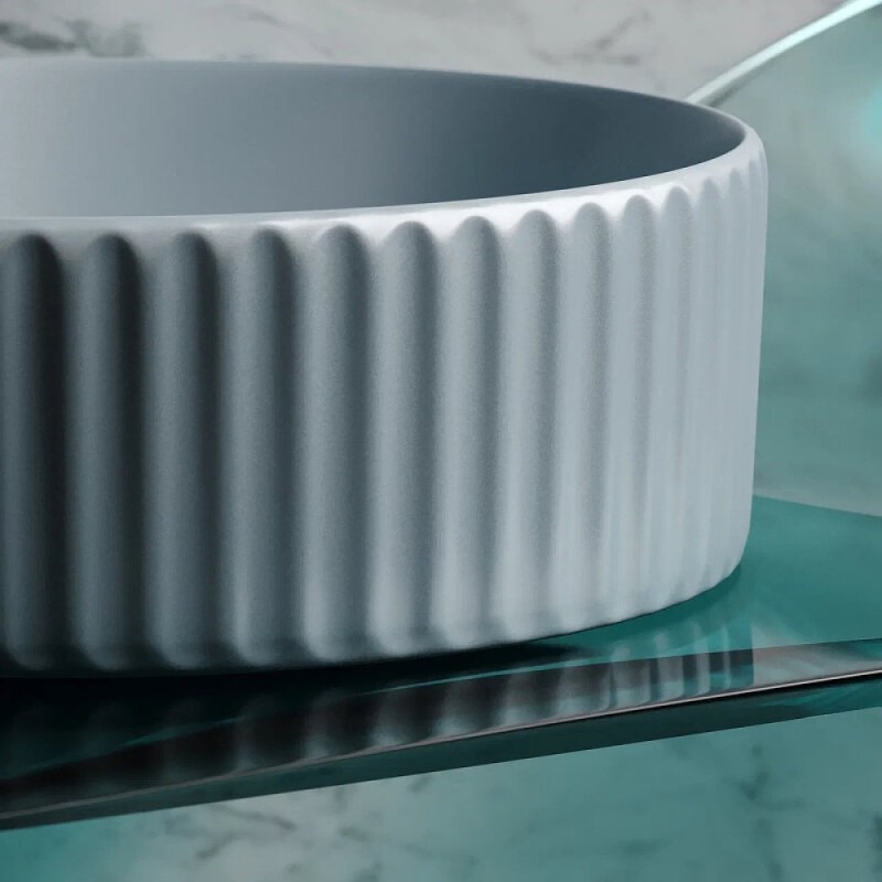 Раковина Ceramicanova Element CN6057MHL, 36 см, сантехфарфор, цвет серо-голубой матовый