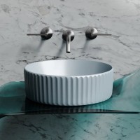 Раковина Ceramicanova Element CN6057MHL, 36 см, сантехфарфор, цвет серо-голубой матовый