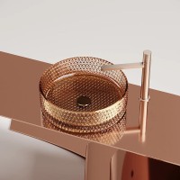 Раковина Ceramicanova Cristal CN6058, 36 см, стекло, цвет бежевый
