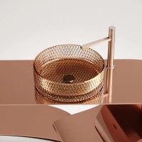Раковина Ceramicanova Cristal CN6058, 36 см, стекло, цвет бежевый