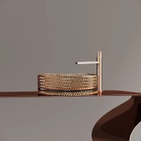 Раковина Ceramicanova Cristal CN6058, 36 см, стекло, цвет бежевый