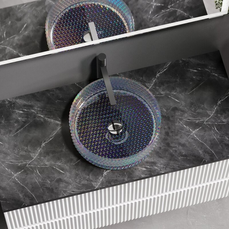 Раковина Ceramicanova Cristal CN6059, 36 см, стекло, цвет неон