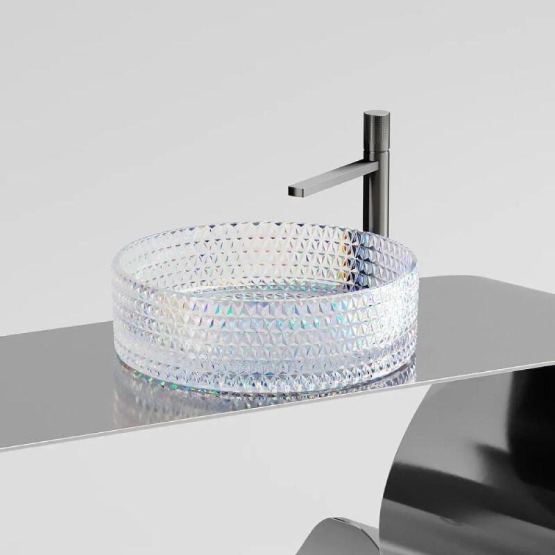 Раковина Ceramicanova Cristal CN6059, 36 см, стекло, цвет неон
