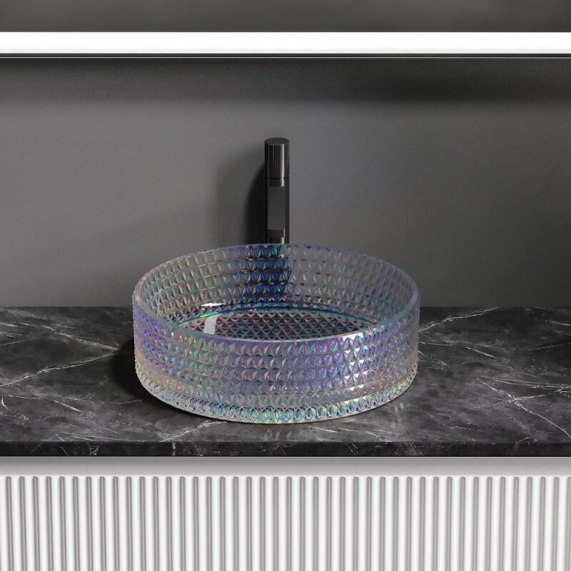 Раковина Ceramicanova Cristal CN6059, 36 см, стекло, цвет неон