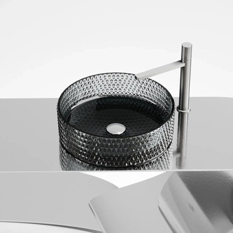 Раковина Ceramicanova Cristal CN6060, 36 см, стекло, цвет черный