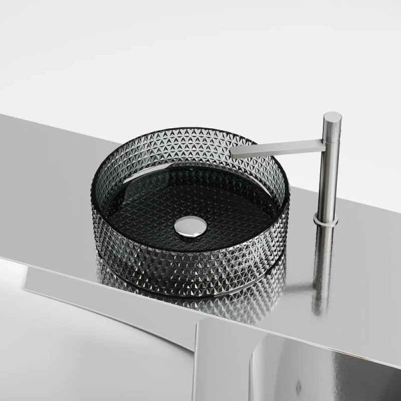 Раковина Ceramicanova Cristal CN6060, 36 см, стекло, цвет черный