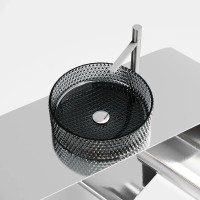 Раковина Ceramicanova Cristal CN6060, 36 см, стекло, цвет черный