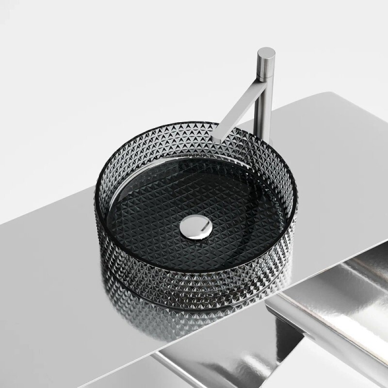 Раковина Ceramicanova Cristal CN6060, 36 см, стекло, цвет черный